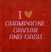 I (hartje) champagne caviar and cash rood/warmroze(oranje)