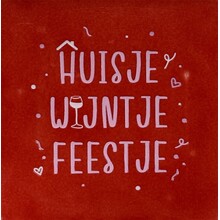 huisje wijntje feestje rood/combi 2
