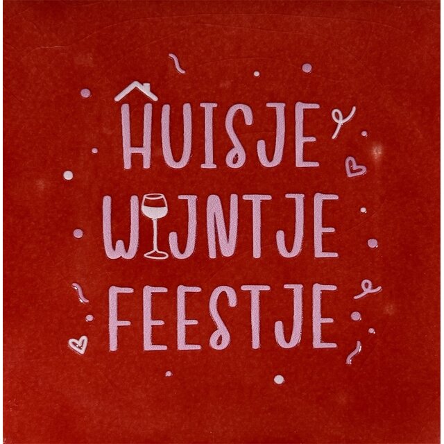 huisje wijntje feestje rood/combi 2