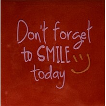 don't forget to smile NIEUW rood/warmroze(oranje)