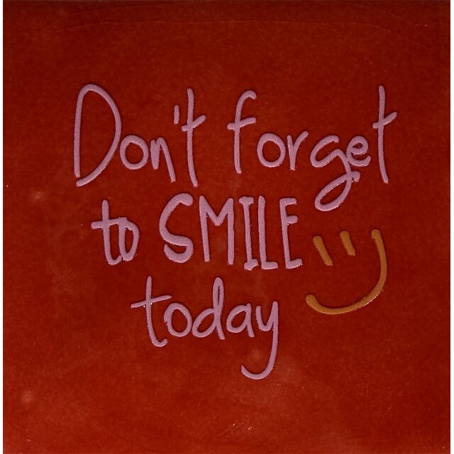 don't forget to smile NIEUW rood/warmroze(oranje)