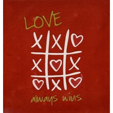 love always wins rood/creme