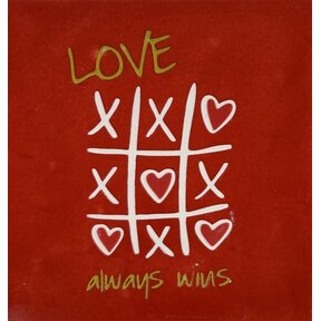 love always wins rood/creme