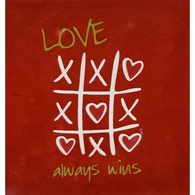 love always wins rood/creme