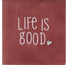 life is good roze/zachtroze(lichtgroen)