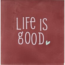 life is good roze/zachtroze(lichtgroen)