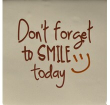don't forget to smile NIEUW creme/taupe(oranje)
