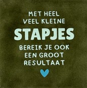 met heel veel kleine stapjes… olijf/lichtgroen(turquoise)