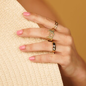 Facetgeslepen gouden ring - 5 mm breed - Elegante glans