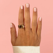 Vintage Romance Ring met Glasstenen • Smoky Topaz