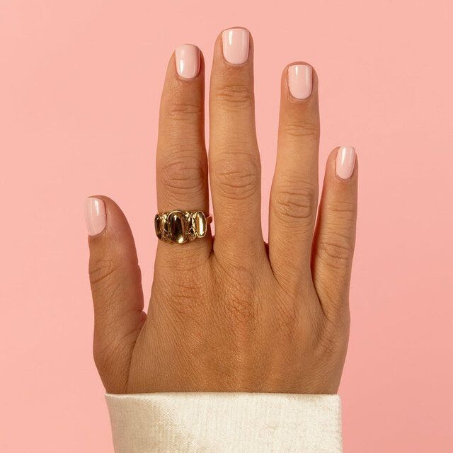 Vintage Romance Ring met Glasstenen • Smoky Topaz