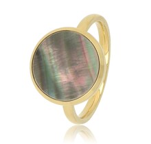 Gouden ring - unieke zwarte parel - elegante uitstraling