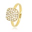 My Bendel Vierkante Ring met Zirkonia Steentjes