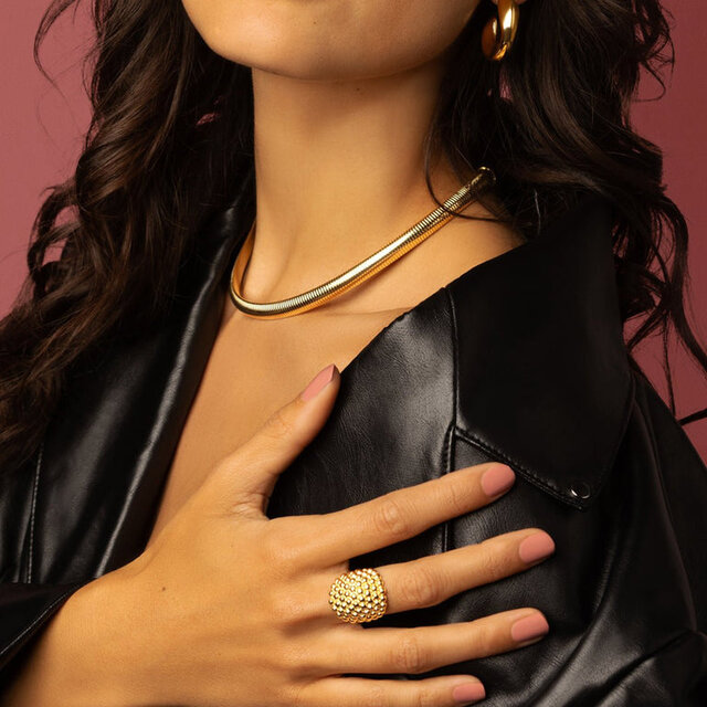 Statement Ring met Bolletjes • 15 mm