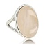 My Bendel Statement Ring met Ovale Edelsteen • Rose Quartz • Zilver