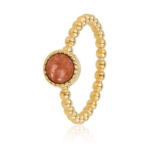 Bolletjes Ring met Ronde Edelsteen • Berry Quartz