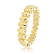 Gouden ring - ovaalvormige details - subtiele elegantie