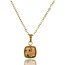 My Bendel Ketting met vierkante Picture Jasper edelsteen hanger