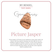 Ketting met vierkante Picture Jasper edelsteen hanger