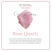 Gouden Ketting met Vierkante Rose Quartz Hanger