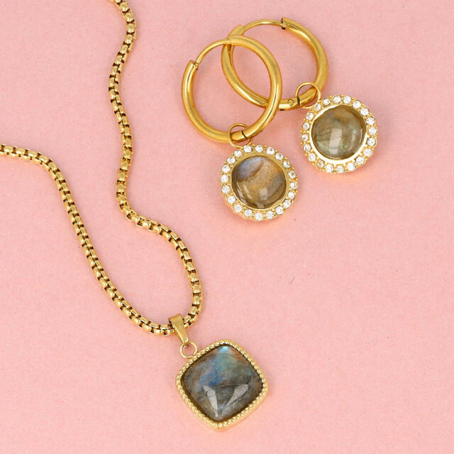 Labradorite ketting - unieke glans