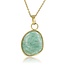 My Bendel Gouden Ketting met Amazonite Hanger - Unieke Edelsteen