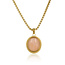 My Bendel Vintage Ketting met Edelstenen Hanger • Pink Moonstone