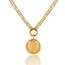 My Bendel Dubbele Ketting met Ronde Edelsteen • Rose Quartz