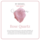 Ketting met Hart Hanger • Rose Quartz • 47 cm