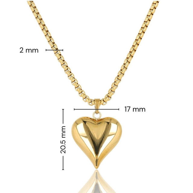 Ketting met Hart Hanger • Goud