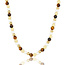 My Bendel Kralenketting met Verschillende Edelstenen • Tiger Eye, Citrien & Parels
