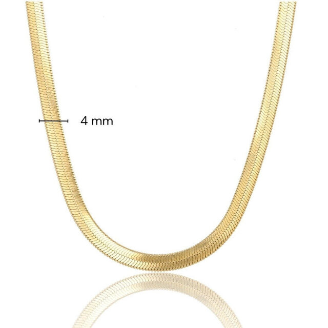 Gouden Snake Ketting - Trendy Dames Sieraad