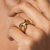 Bold Elegance – Schakelring in Goudkleur