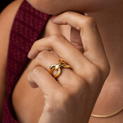 Bold Elegance – Schakelring in Goudkleur