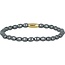 My Bendel Gouden Armband met Zwarte Parels - Mysterieus Design