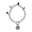 My Bendel Zilveren Schakelarmband met Moss Agate kralen