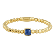 Gouden armband met Blue Aventurine edelsteen