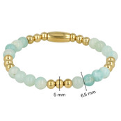 Gouden Amazonite Armband Elastisch - Rustgevend Accessoire
