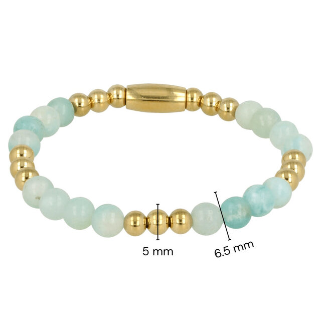 Gouden Amazonite Armband Elastisch - Rustgevend Accessoire