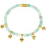 My Bendel Armband met Harten Bedels • Green Fluorite