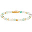 My Bendel Elastische Kralenarmband met Verschillende Edelstenen • Rose Quartz, White Quartz & Fluorite