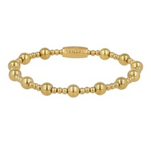 Gouden kralenarmband met speels effect - originele armband