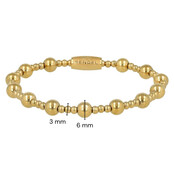 Gouden kralenarmband met speels effect - originele armband