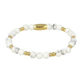 Gouden Howlite Armband - Luxe Kalmerende Sieraden