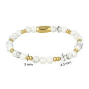 Gouden Howlite Armband - Luxe Kalmerende Sieraden