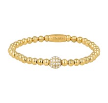 Gouden armband met zirkonia bol
