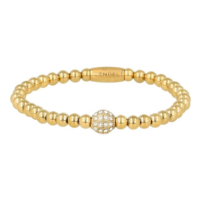 Gouden armband met zirkonia bol