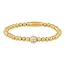 My Bendel Gouden armband met zirkonia bol