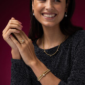 Gouden armband met zirkonia bol