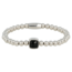 My Bendel Zilverkleurige Onyx Edelsteen Damesarmband